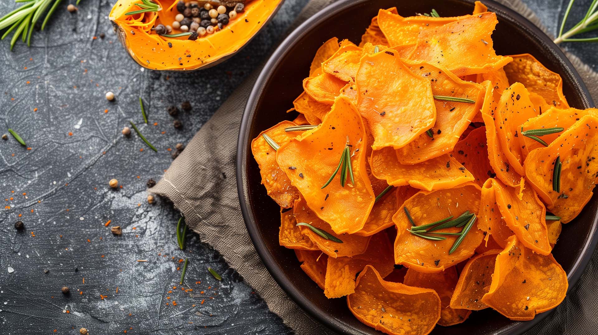 Butternut-Kürbis-Chips