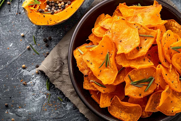 Butternut-Kürbis-Chips
