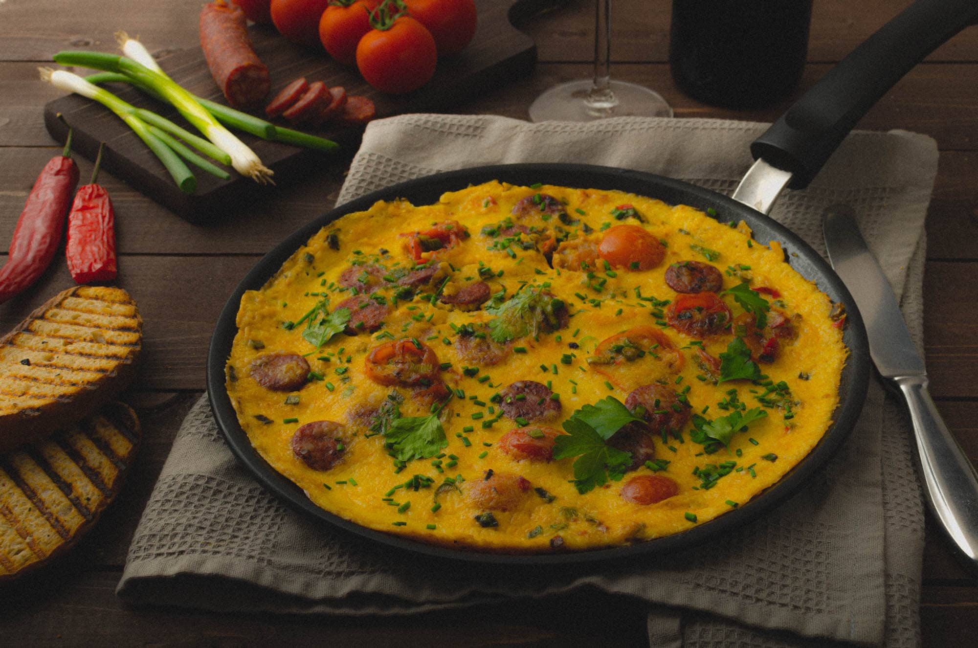 Portugiesisches Chorizo-Omelette