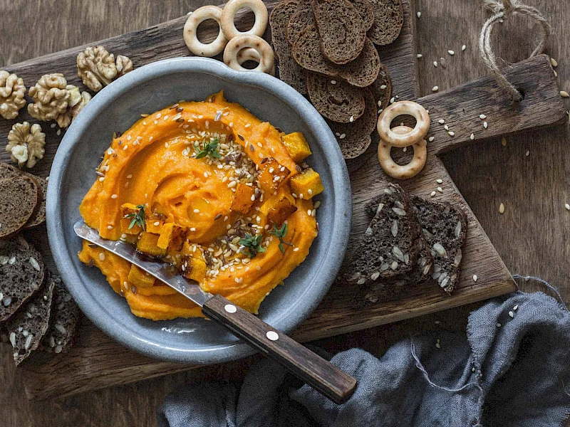 Kürbisaufstrich mit Sesam