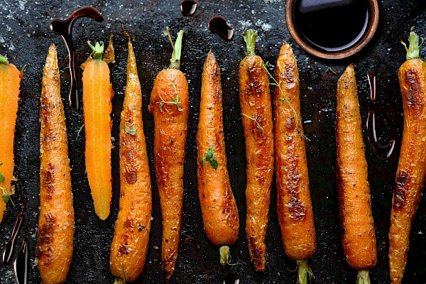 Gegrillte Teriyaki-Karotten
