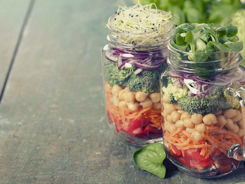 Kichererbsen-Salat-Glas