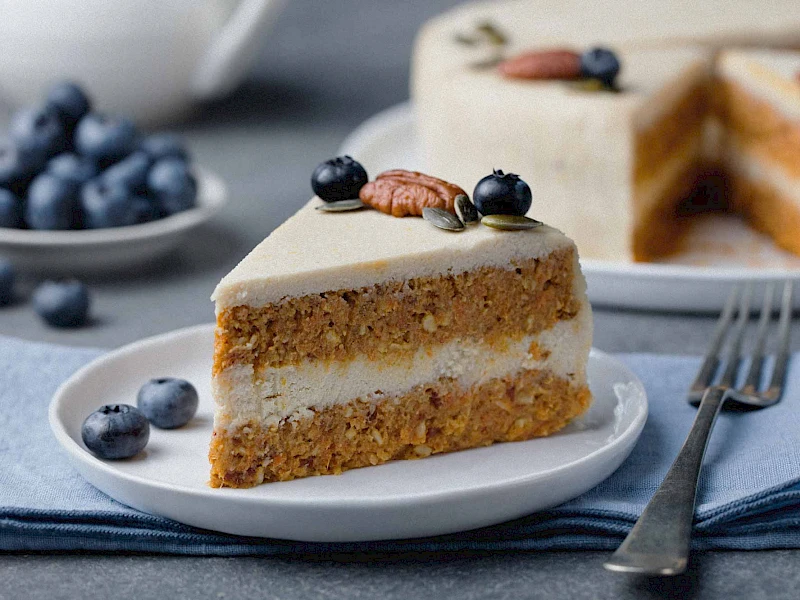 Roher Cashew-Karottenkuchen