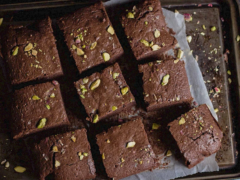 Pistazien-Goji-Brownies
