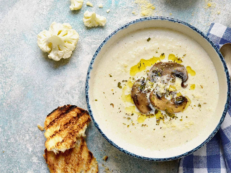 Blumenkohl-Pilz-Suppe