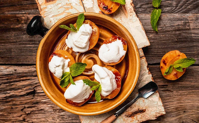 Gegrillte Pfirsiche