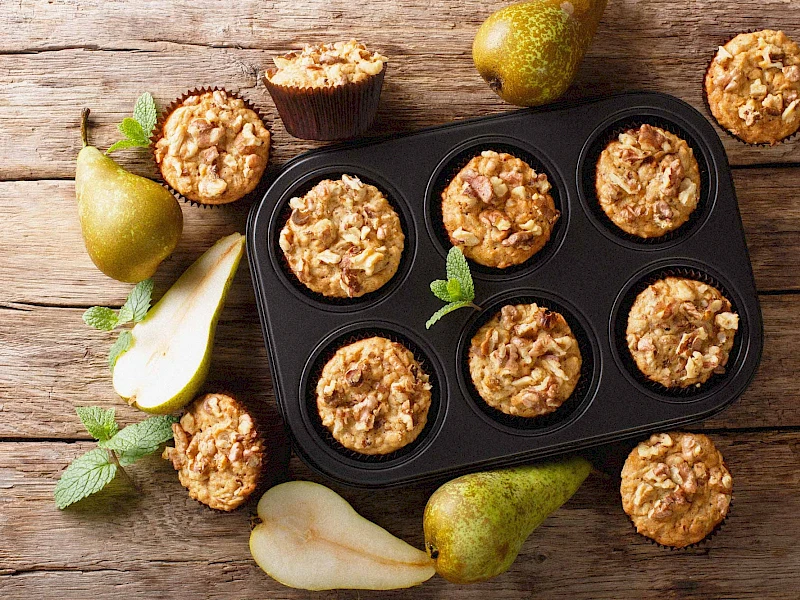 Birnen-Walnuss-Muffins