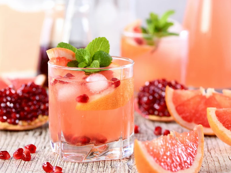 Granatapfel-Grapefruit-Mocktail