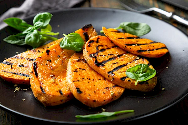 Gegrillte Süßkartoffel