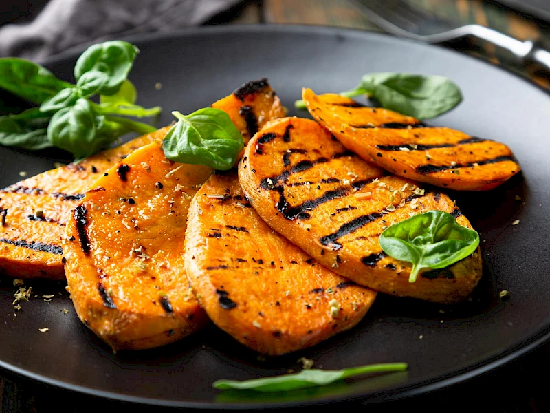 Gegrillte Süßkartoffel