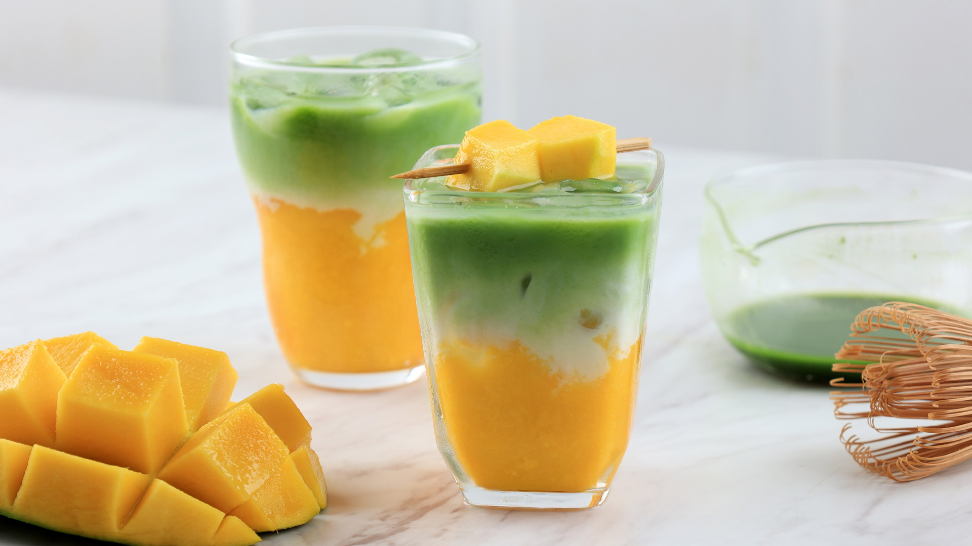 Mango Matcha Latte