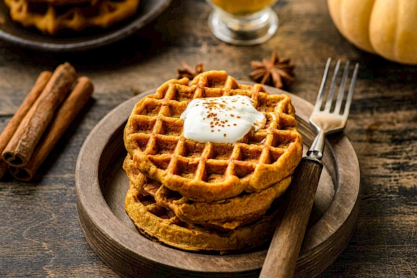 Kürbiswaffeln