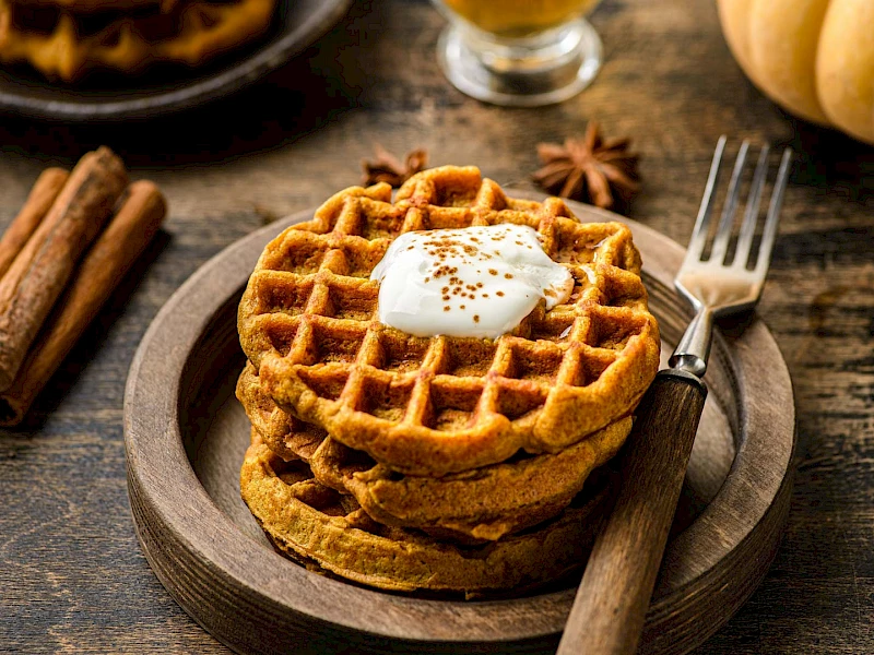 Kürbiswaffeln
