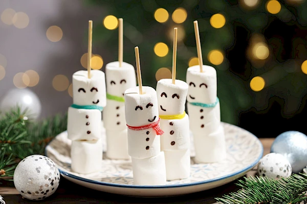 Marshmallow-Schneemänner