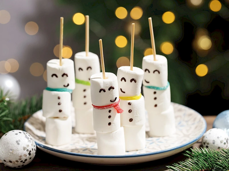 Marshmallow-Schneemänner