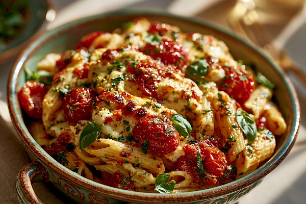 Feta im Ofen mit Nudeln (a.k.a. Baked Feta Pasta)