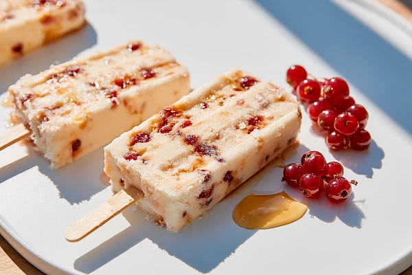 Johannisbeer-Eis am Stiel