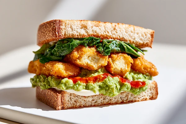 Veganes Fischstäbchen-Sandwich