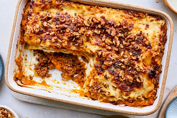 Kürbislasagne mit Salsiccia